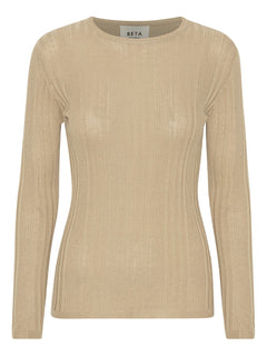Emma Long Sleeve Tee Silk/Cashmere - Desert