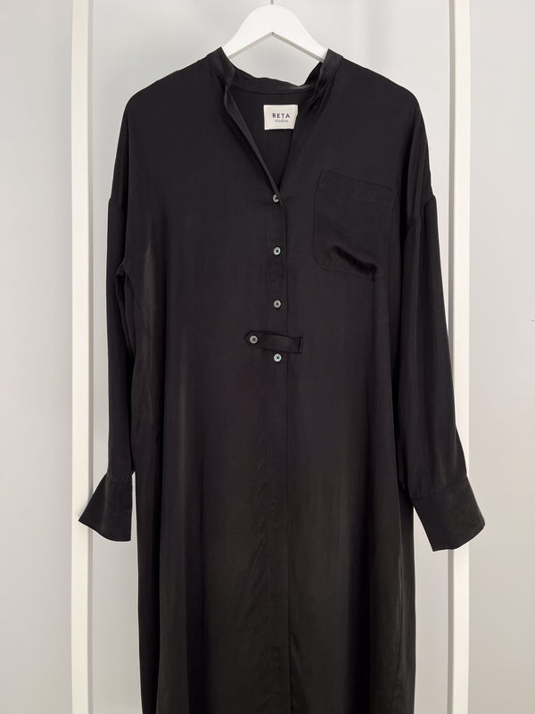 Beta Studios Hay Long Shirt Dress Black