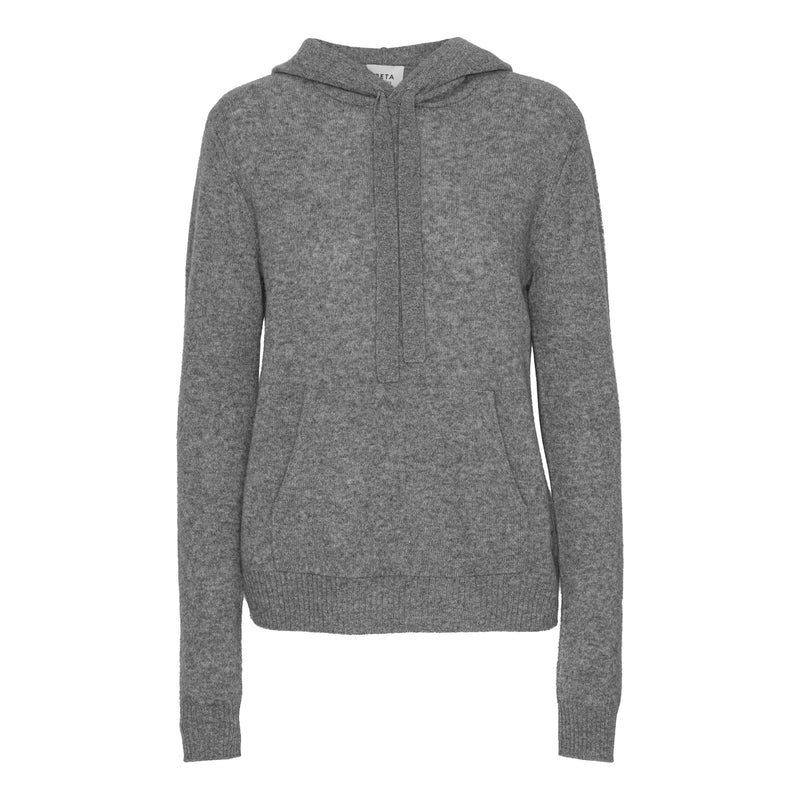 Beta Studios Hoodie Cashmere Cashmere Tops Grey Melange