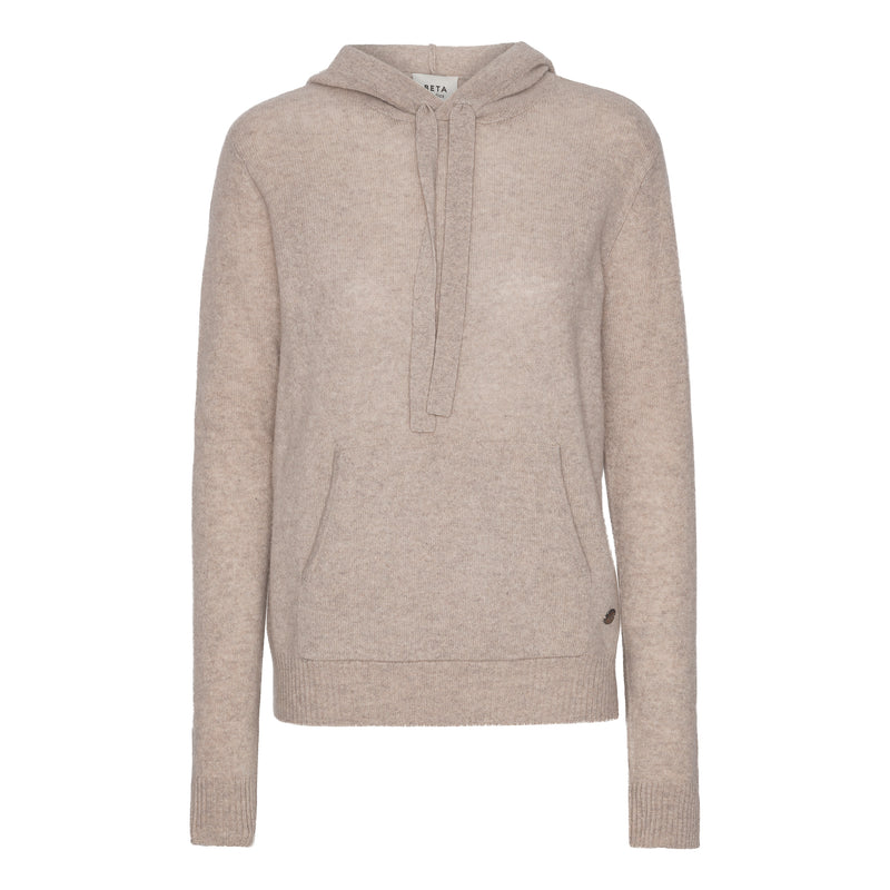 Beta Studios Hoodie Cashmere Cashmere Tops Sand Melange