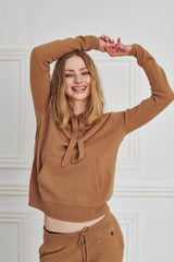 Beta Studios Hoodie Cashmere Cashmere Tops Camel