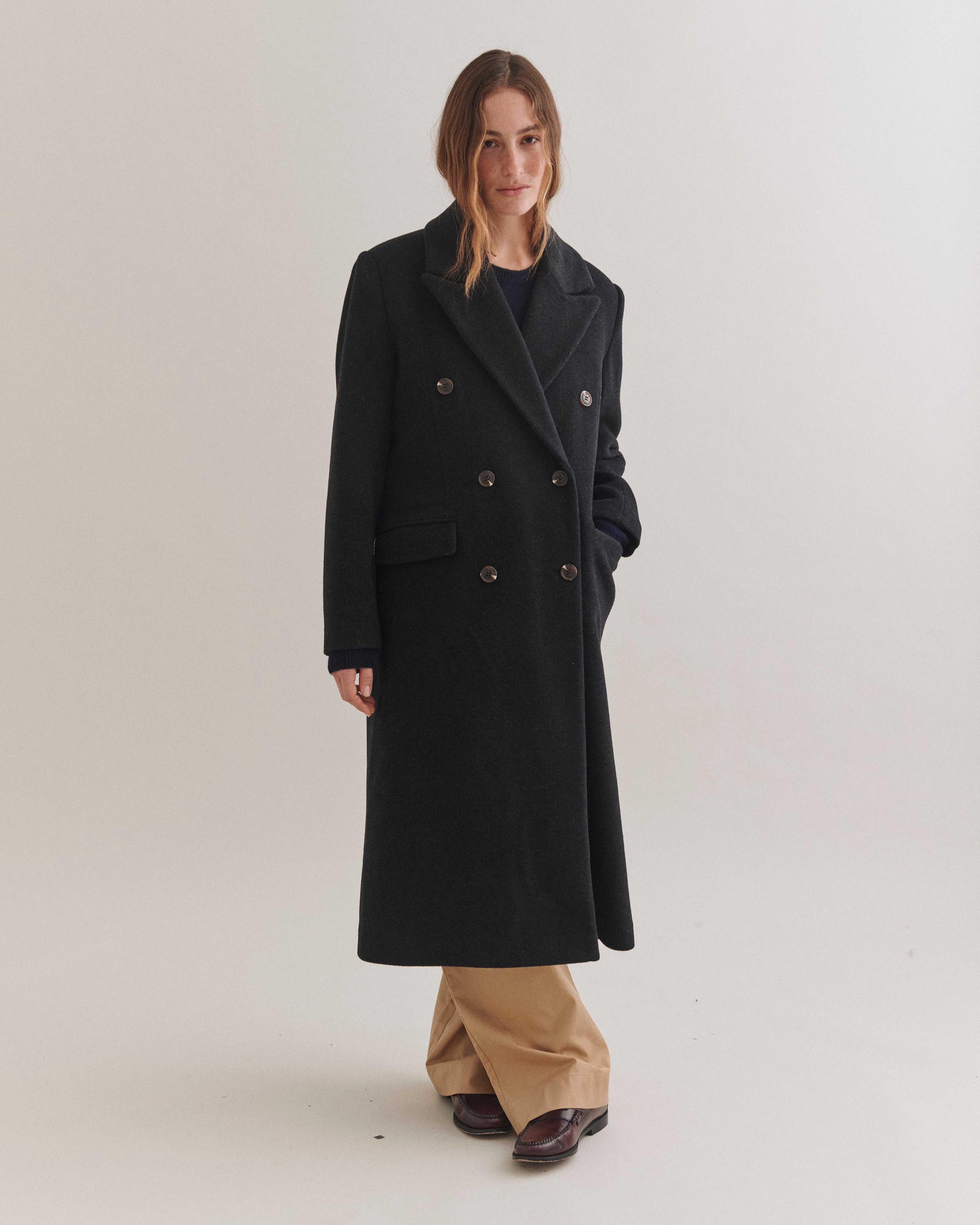 Beta Studios Jada Coat Coat Dark Grey Melange