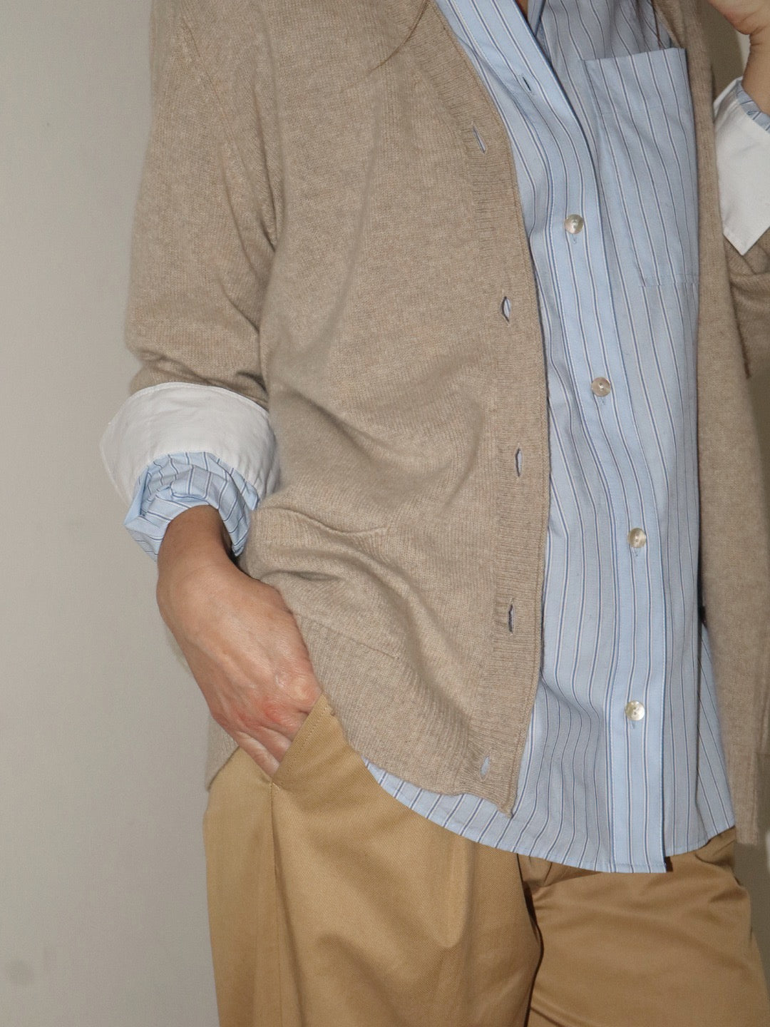 Beta Studios Jasmin Cardigan Cashmere Cardigan Sand Melange