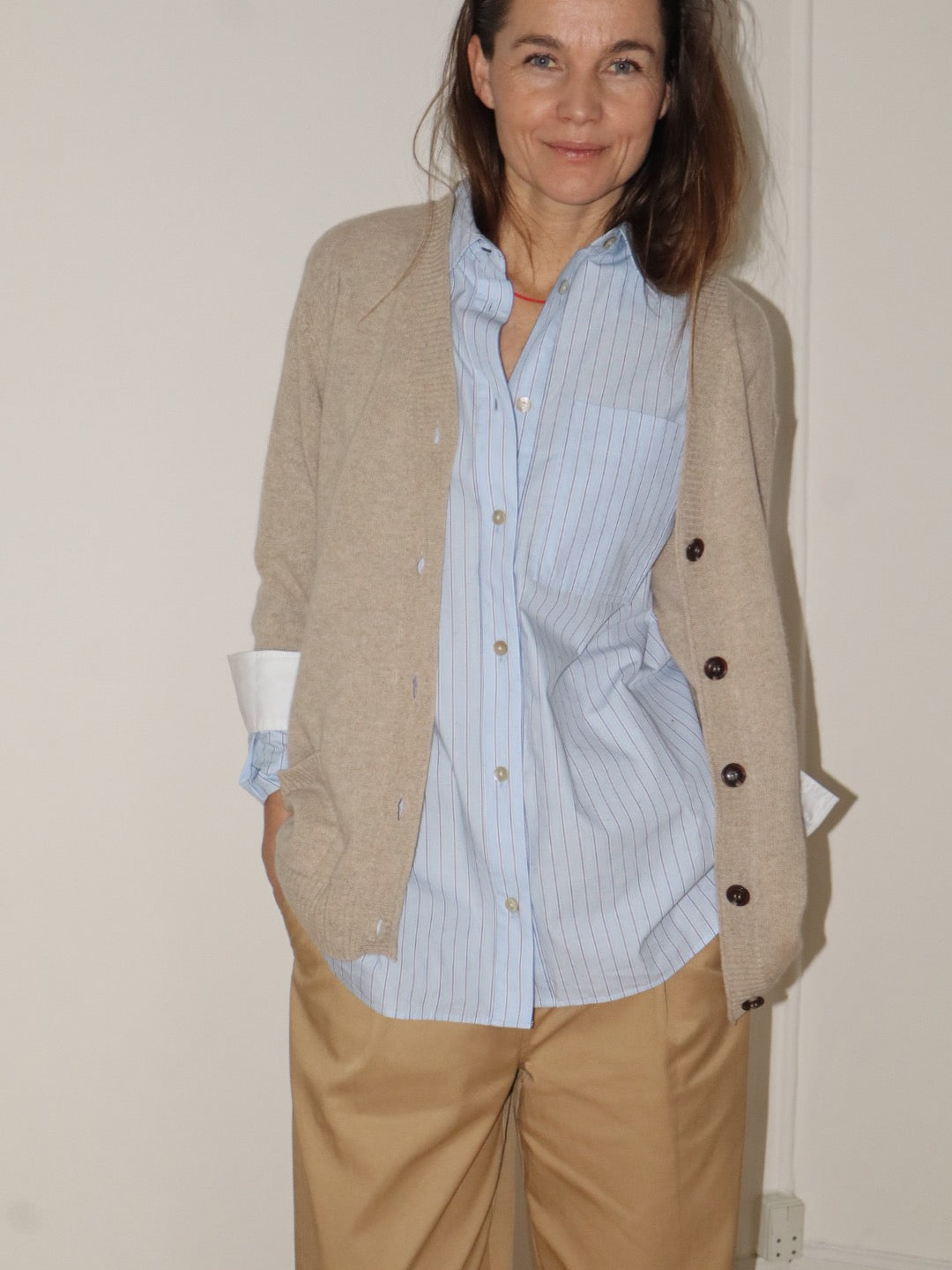 Beta Studios Jasmin Cardigan Cashmere Cardigan Sand Melange
