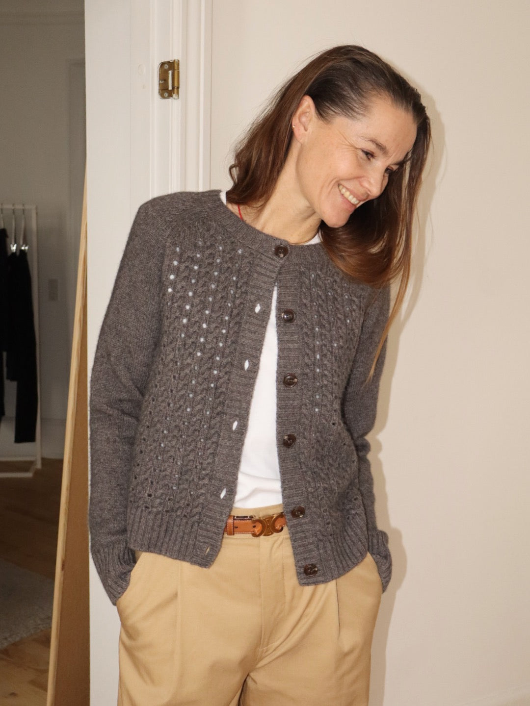 Beta Studios Jova Cardigan Uld/Cashmere Tops Mole Melange