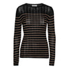 June Striped Long Sleeve Tee - Black/Praline