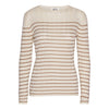 June Striped Long Sleeve Tee - Milk/Praline