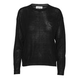 Beta Studios Kamille Heart Long Sleeve Silk/CashmereTops Black