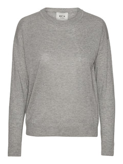 Kamille Heart Long Sleeve - Grey Melange