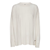 Beta Studios Karen Oversized O-Neck Cashmere Tops Almost White