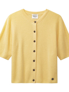 Karla Lady Sl Cardigan - Pastel Yellow