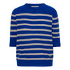 Bianca Striped Lady Sleeve - Azure Blue/Sand Melange