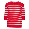 Bianca Striped Lady Sleeve - Red/Almost White