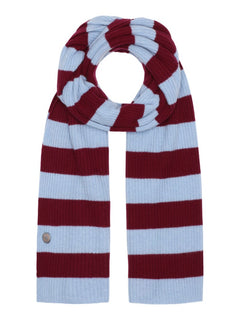 Madeleine Striped Scarf - Cerulean Blue/Pomegranate