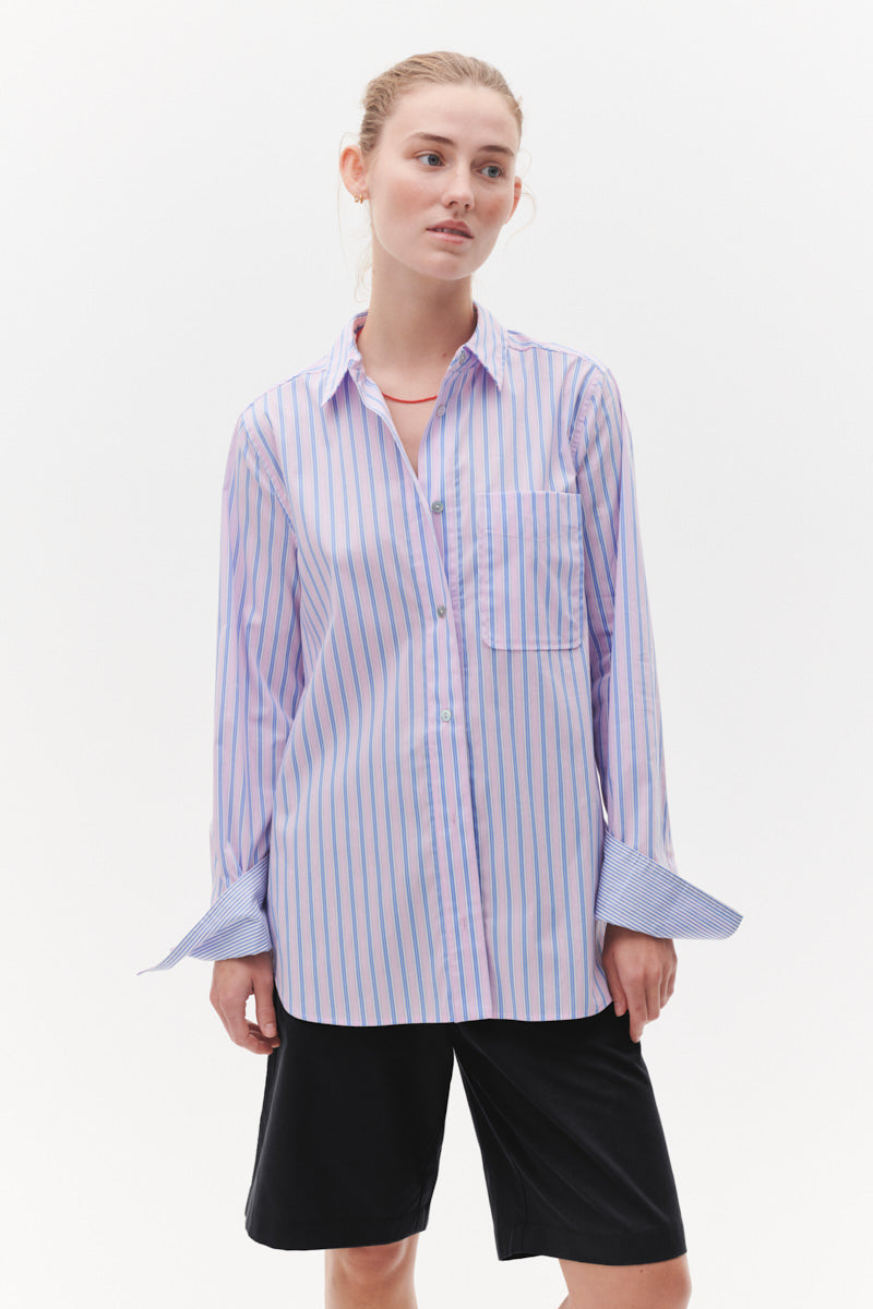 Beta Studios Malika Striped Shirt Shirt Pink Stripe