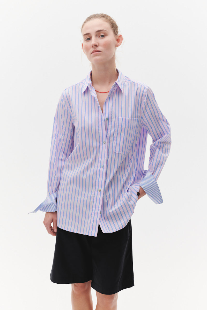 Beta Studios Malika Striped Shirt Shirt Pink Stripe