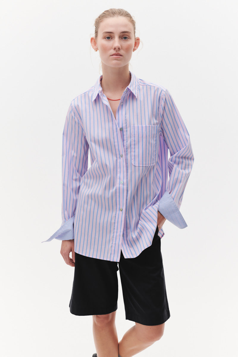Beta Studios Malika Striped Shirt Shirt Pink Stripe