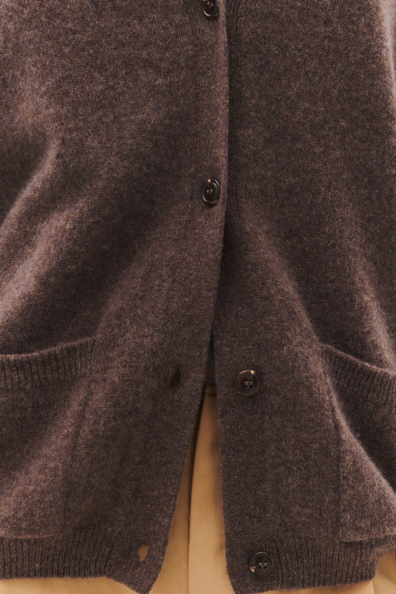 Beta Studios Maxime Cardigan Cashmere Tops Walnut