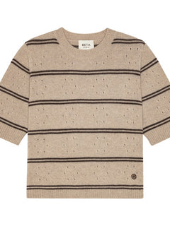 Mille Short Sleeve - Sand Melange/Walnut