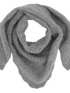 Mini Triangle Scarf - Grey Melange