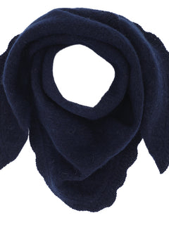 Mini Triangle Scarf - Navy