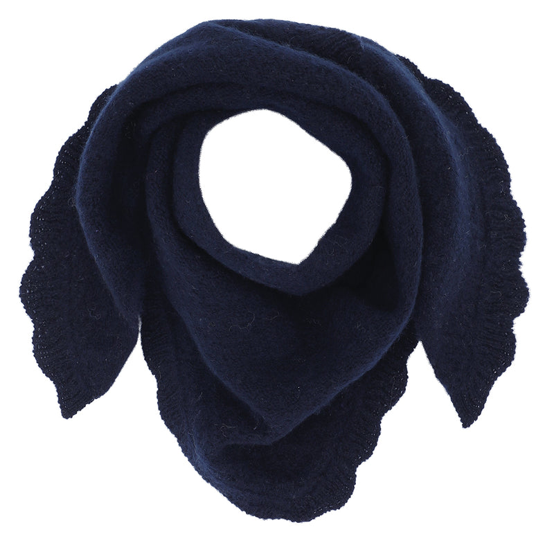 Beta Studios Mini Triangle Scarf Accessories Cashmere Navy