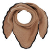 Mini Triangle Scarf w/contrast edge - Camel/Black