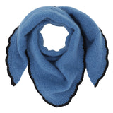Beta Studios Mini Triangle Scarf w/contrast edge Accessories Cashmere Denim Blue/Black