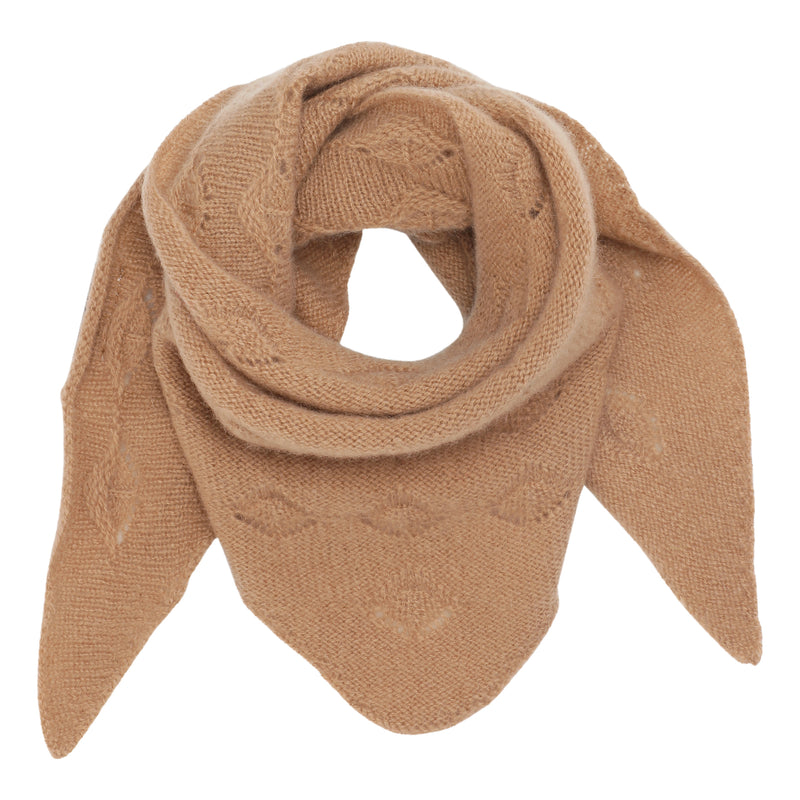 Beta Studios Mini Triangle scarf waves Accessories Cashmere Camel