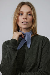 Beta Studios Mini Triangle scarf waves Accessories Cashmere Slate grey
