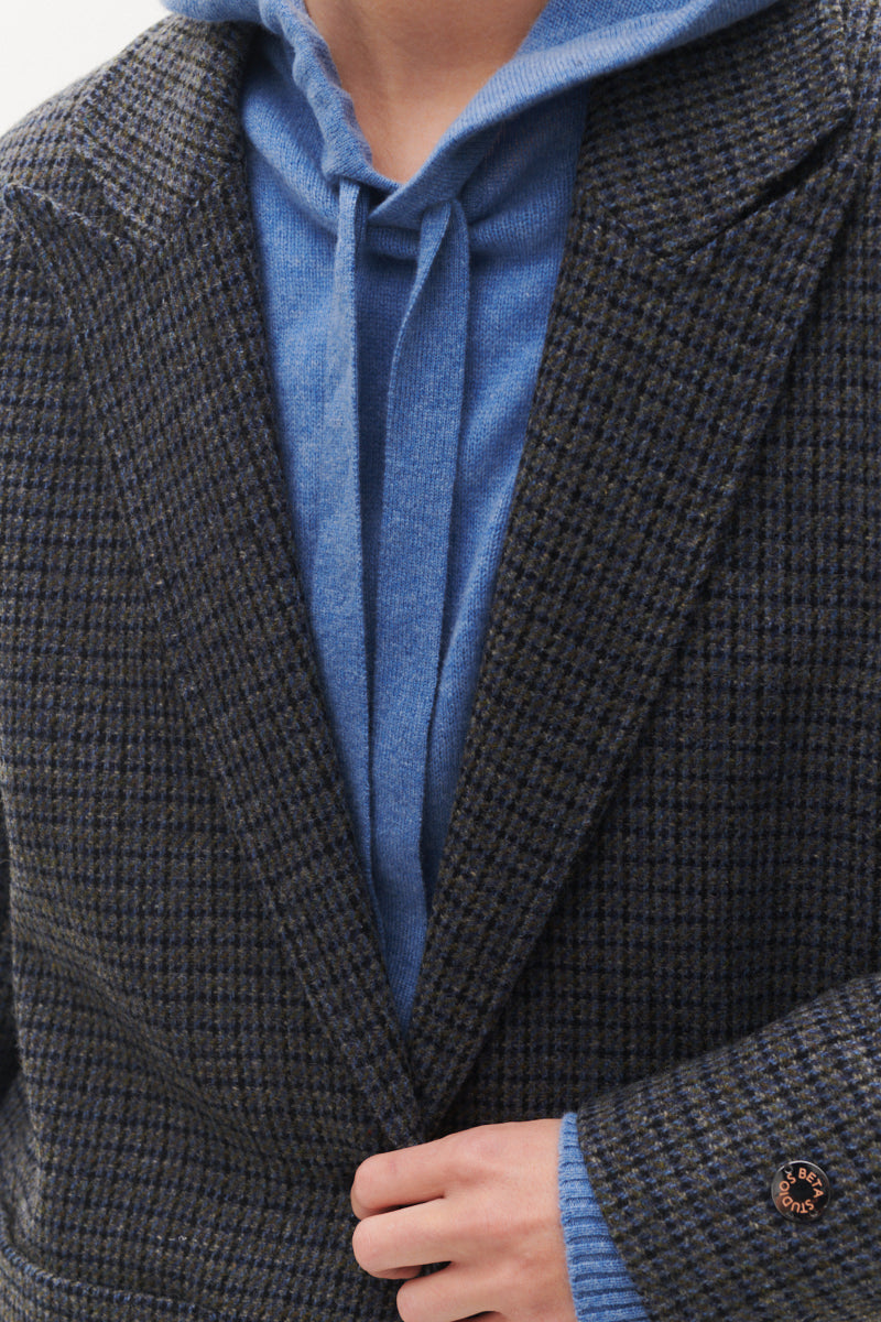 Beta Studios Molly Blazer Jacket Grey Checks