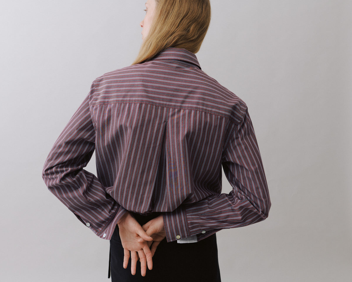 Beta Studios Nanaki Striped Shirt Shirt Mahogany