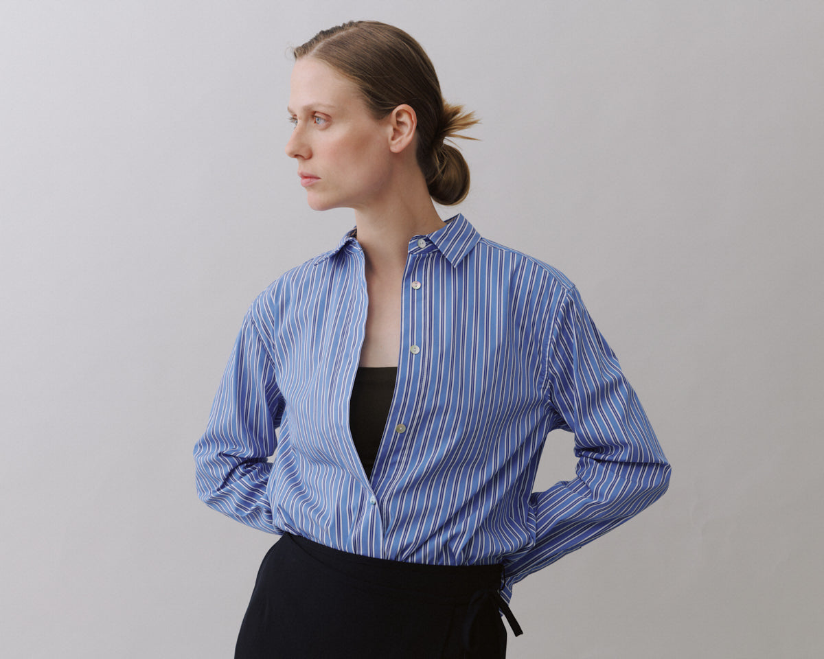 Beta Studios Nanaki Striped Shirt Shirt Palace Blue