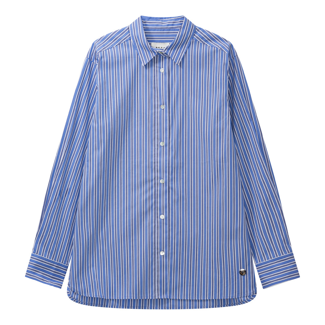 Beta Studios Nanaki Striped Shirt Shirt Palace Blue