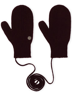 Nasja Mittens - Dark Fig