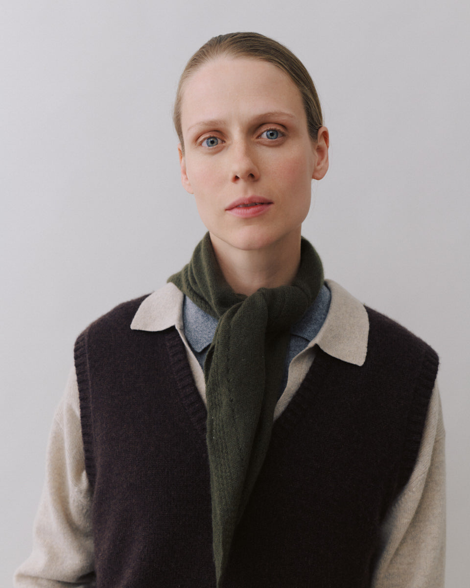 Beta Studios Naya Polo Cashmere Tops Sand Melange