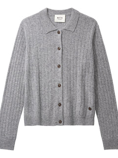 Nete Polo Cardigan - Grey Melange