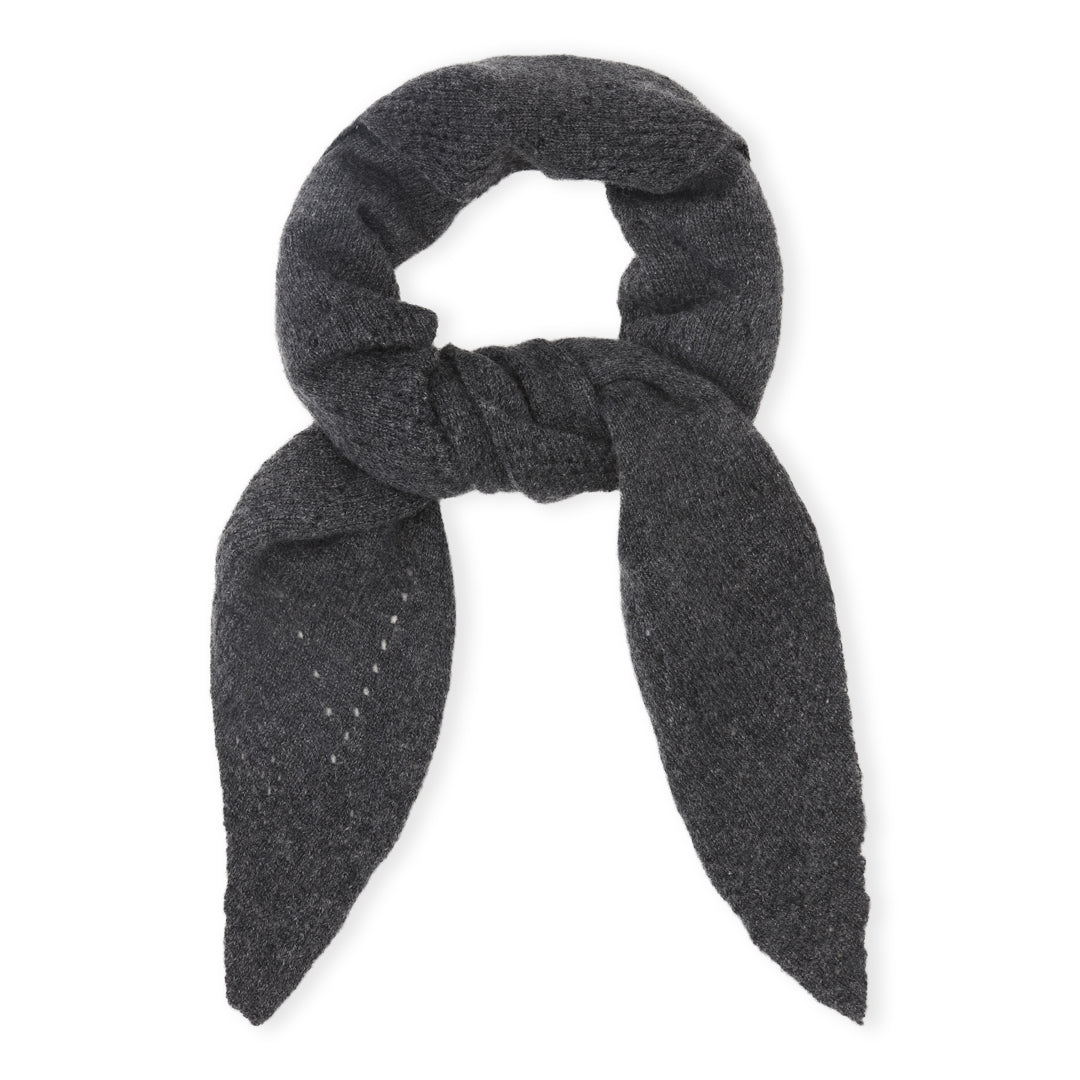 Beta Studios Nilo Medium Triangle Scarf Accessories Cashmere Dark Grey Melange