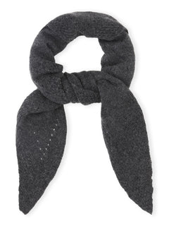 Nilo Medium Triangle Scarf - Dark Grey Melange