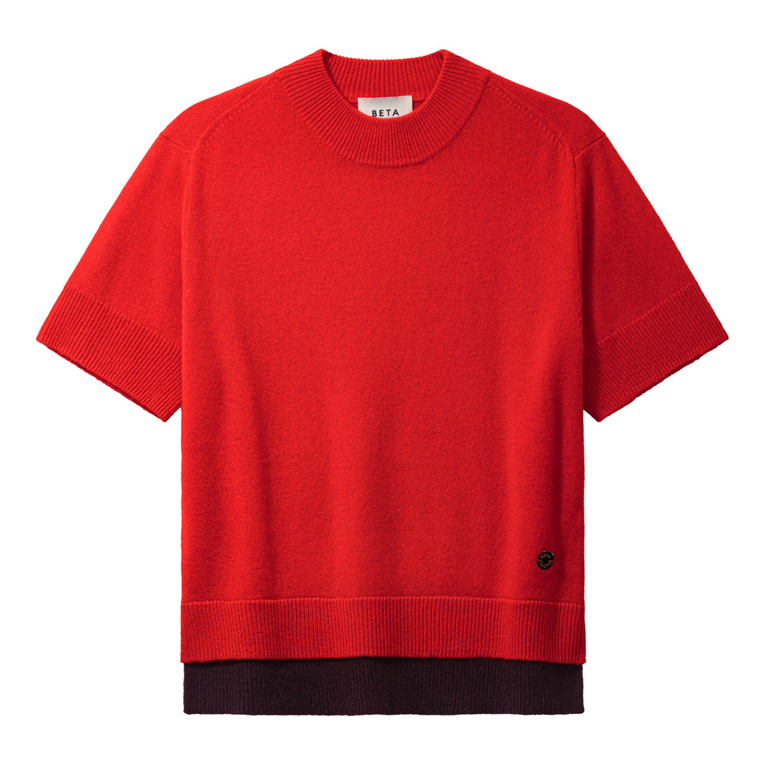 Beta Studios Ninna Short Sleeve Cashmere Tops Adrenaline Rush