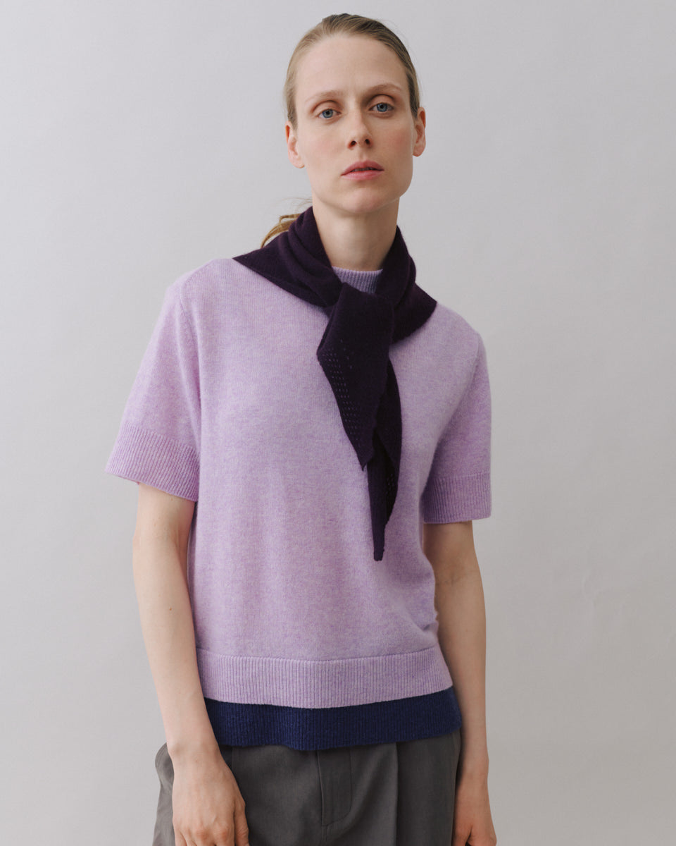 Beta Studios Ninna Short Sleeve Cashmere Tops Golden Green
