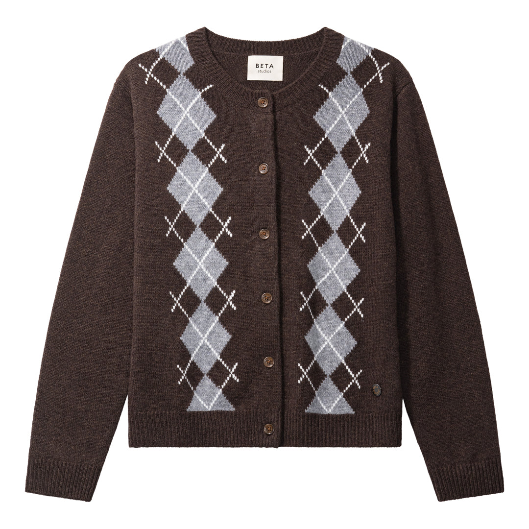 Beta Studios Noelle Cardigan Cashmere Cardigan Compost/Derby/Moon