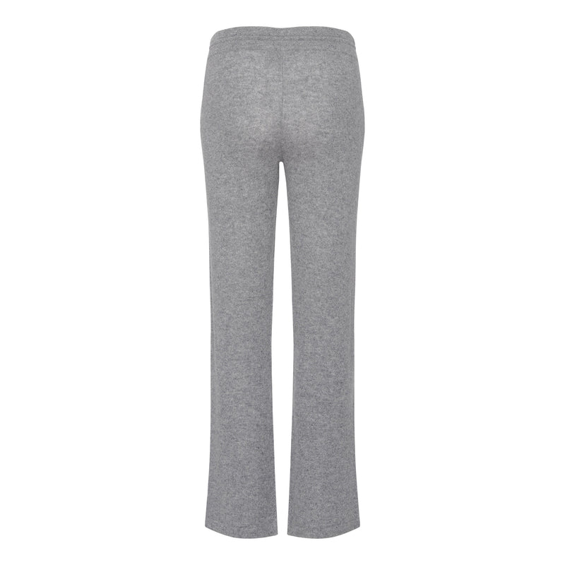 Beta Studios Pant Straight Fit Cashmere Cashmere Pants Grey Melange