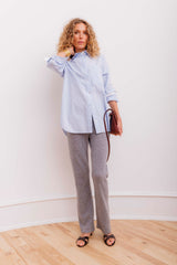 Beta Studios Pant Straight Fit Cashmere Cashmere Pants Grey Melange