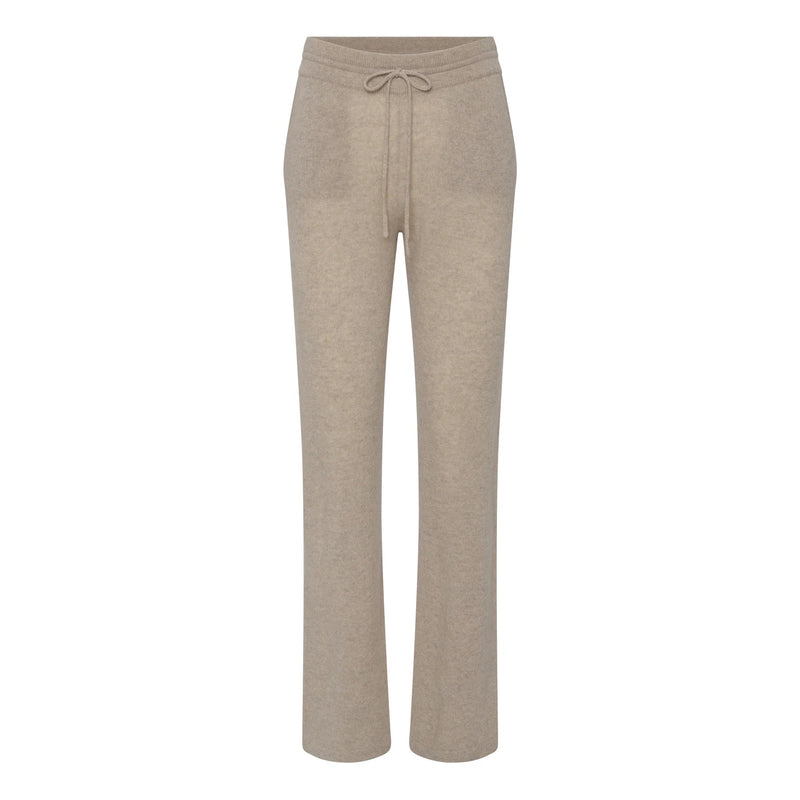 Beta Studios Pant Straight Fit Cashmere Cashmere Pants Sand Melange