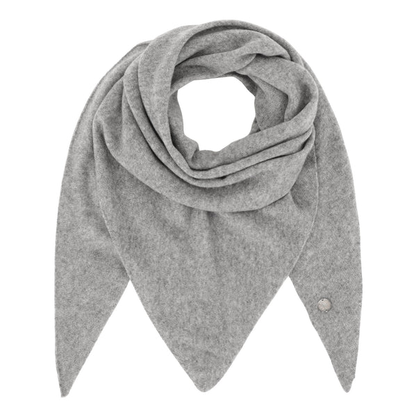 Beta Studios Triangle Cashmere Scarf Accessories Cashmere Grey Melange