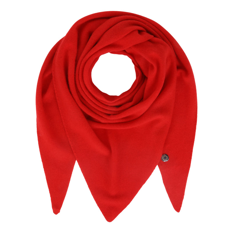 Beta Studios Triangle Cashmere Scarf Accessories Cashmere Red