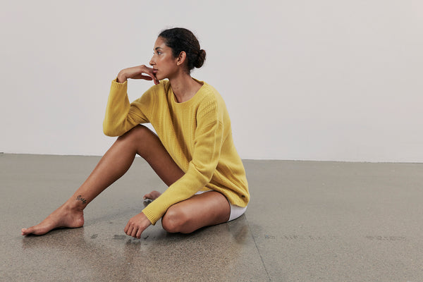 Beta Studios Fiona Cable Uld/Cashmere Tops Golden Yellow